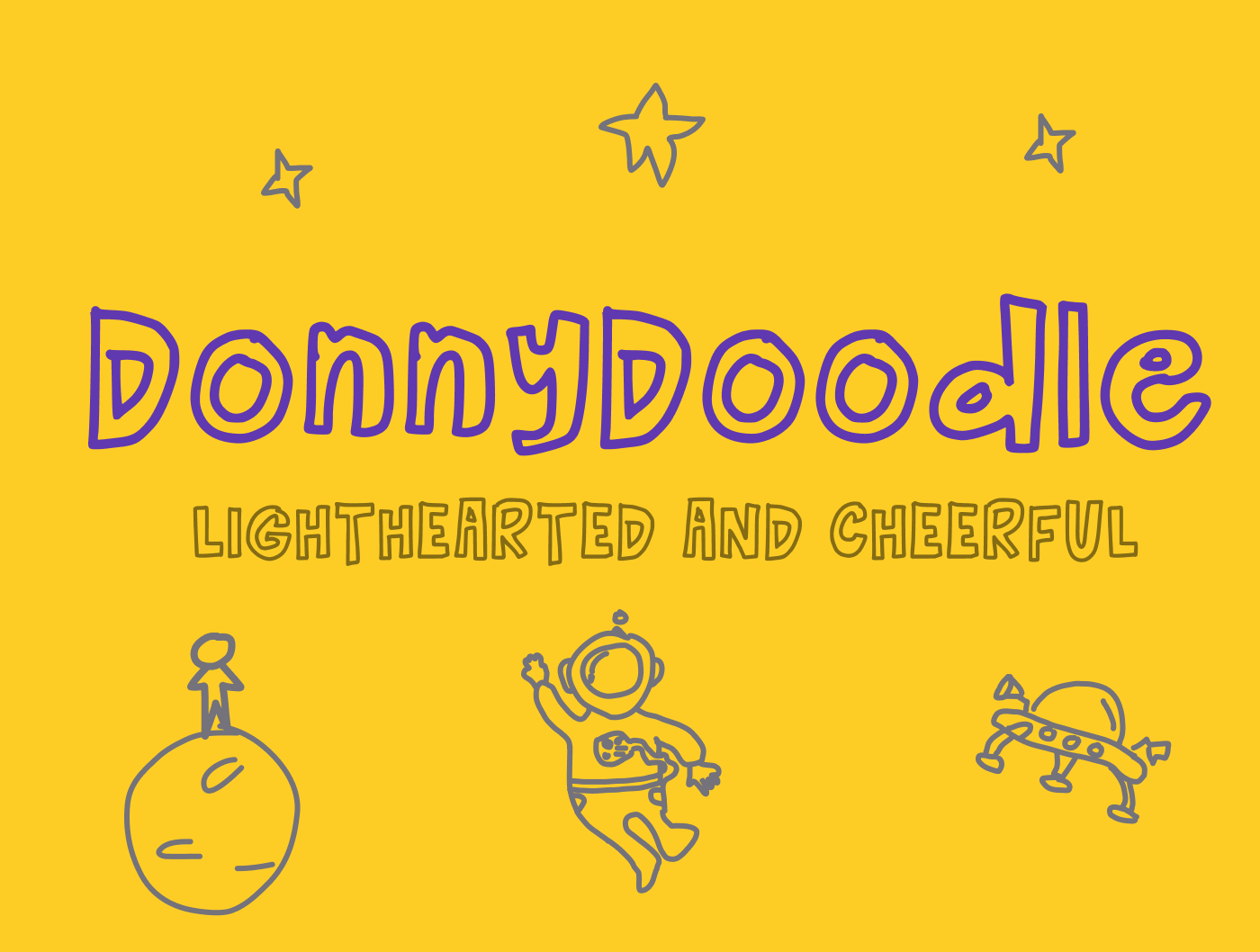 Donny Doodle handwritten font preview