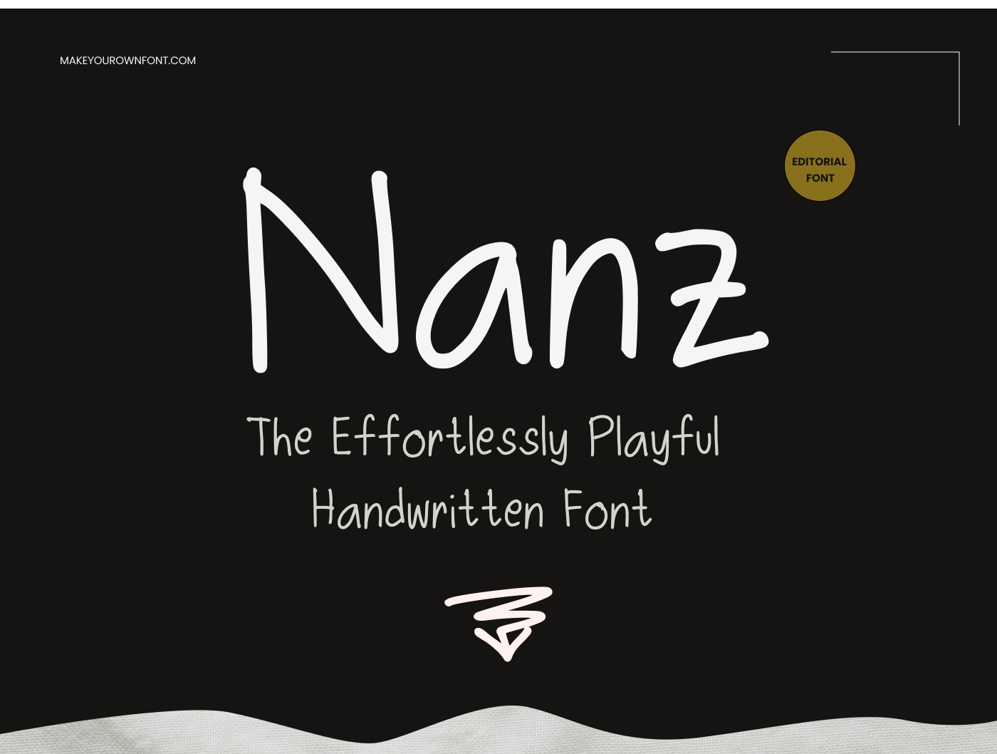Nanz handwritten font preview