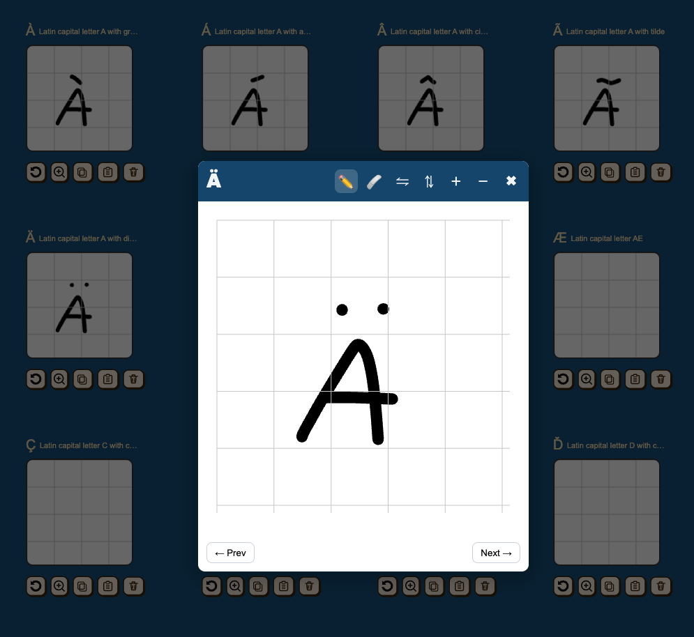 Premium zoom and cleanup workflow in Make Your Own Font